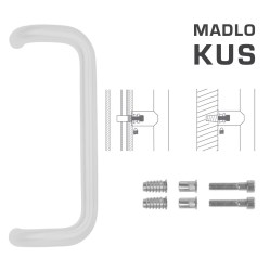FT - MADLO kód K38 Ø 32 mm SP ks WS - Bílá matná - Ø 32 mm - 350 mm - 382 mm (3/4)