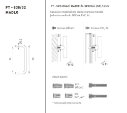 FT - MADLO kód K38 Ø 32 mm SP ks WS - Bílá matná - Ø 32 mm - 350 mm - 382 mm (4/4)
