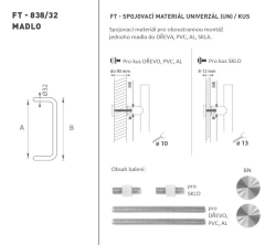 FT - MADLO kód K38 Ø 32 mm UN ks BN - Broušená nerez (2/4)