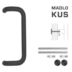 FT - MADLO kód K38 Ø 32 mm UN ks BS - Černá matná - Ø 32 mm - 350 mm - 382 mm (3/4)