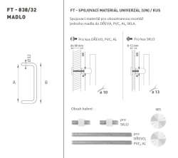 FT - MADLO kód K38 Ø 32 mm UN ks WS - Bílá matná (2/4)