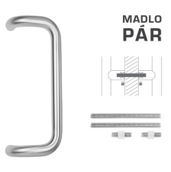 FT - MADLO kód K38 Ø 32 mm UN pár BN - Broušená nerez