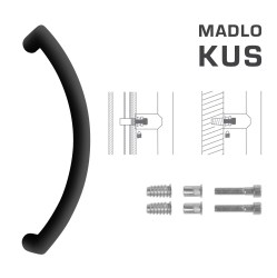 FT - MADLO kód K39 Ø 32 mm SP ks BS - Černá matná - Ø 32 mm - 350 mm - 382 mm (3/4)