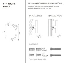 FT - MADLO kód K39 Ø 32 mm SP ks BS - Černá matná - Ø 32 mm - 350 mm - 382 mm (4/4)