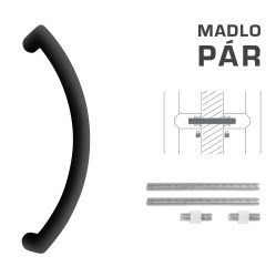 FT - MADLO kód K39 Ø 32 mm UN pár BS - Černá matná