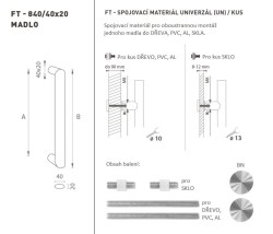 FT - MADLO kód K40 40x20 mm UN ks BN - Broušená nerez (2/2)