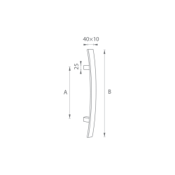 FT - MADLO kód K41C 40x10 mm ST ks BN - Broušená nerez - 300 mm - 40x10 mm - 500 mm (5/6)