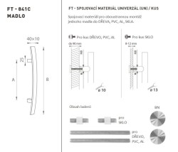 FT - MADLO kód K41C 40x10 mm UN ks BN - Broušená nerez (2/2)