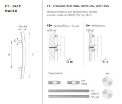 FT - MADLO kód K41C 40x10 mm UN ks WS - Bílá matná - 300 mm - 40x10 mm - 500 mm (4/4)