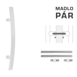 FT - MADLO kód K41C 40x10 mm UN pár WS - Bílá matná - 300 mm - 40x10 mm - 500 mm (3/4)