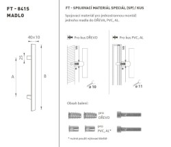 FT - MADLO kód K41S 40x10 mm SP ks BN - Broušená nerez (2/2)