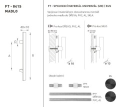 FT - MADLO kód K41S 40x10 mm UN ks BS - Černá matná (2/2)