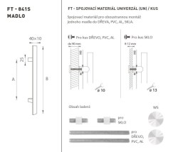 FT - MADLO kód K41S 40x10 mm UN ks WS - Bílá matná (2/2)
