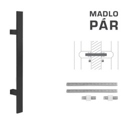 FT - MADLO kód K41S 40x10 mm UN pár BS - Černá matná