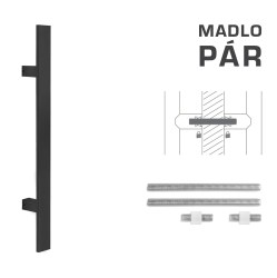 FT - MADLO kód K41S 40x10 mm UN pár BS - Černá matná