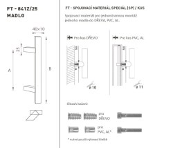 FT - MADLO kód K41Z 40x10 mm SP ks BN - Broušená nerez (2/2)