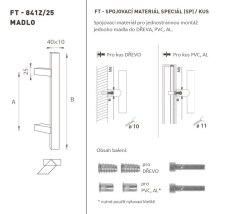 FT - MADLO kód K41Z 40x10 mm SP ks BS - Černá matná (2/4)