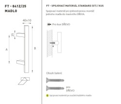FT - MADLO kód K41Z 40x10 mm ST ks WS - Bílá matná (3/6)