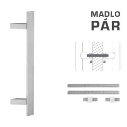 FT - MADLO kód K41Z 40x10 mm UN pár BN - Broušená nerez