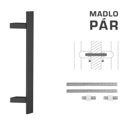 FT - MADLO kód K41Z 40x10 mm UN pár BS - Černá matná