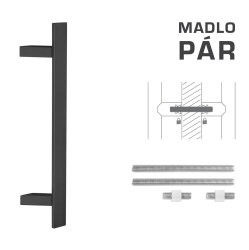 FT - MADLO kód K41Z 40x10 mm UN pár BS - Černá matná