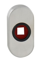 FT - Rozeta R - POD kliky - 60 x 30 mm BN - Broušená nerez - rozety pod kliku (2/2)