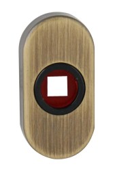 FT - Rozeta R - POD kliky - 60 x 30 mm OGS - Bronz česaný matný - rozety pod kliku (2/2)