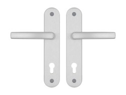 GI - STANDARD F1 - Přírodní elox - PZ otvor pro vložku - 90 mm - madlo/klika (2/3)