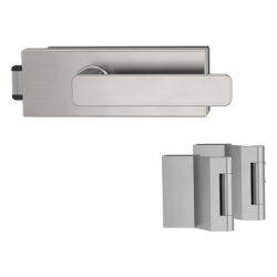 GK - PURISTO S - ZÁMEK na sklo s klikou MINIMAL MODERN - UV (vč. závěsů) Velvet šedá (22)