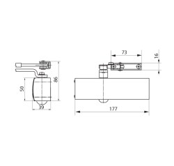 GZ - TS 1500 ramínkový samozavírač Černá (2/8)