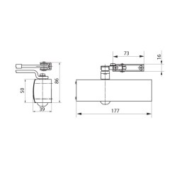 GZ - TS 1500 ramínkový samozavírač Stříbrná - samozavírač TS 1500 s ramínkem (6/8)