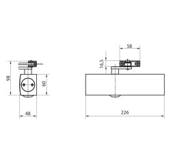 GZ - TS 2000 V ramínkový samozavírač Černá - samozavírač TS 2000 V s ramínkem (6/8)