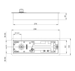 GZ - TS 500 NV 1-4 Podlahový samozavírač Stříbrná (2/2)