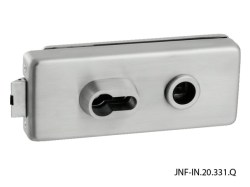 JNF - Q Kování na skleněné dveře BN - Broušená nerez - protikus na pasivní křídlo, JNF-IN.20.333.Q (5/6)