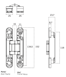 JNF - SKRYTÝ ZÁVĚS IN.05.061 - COPLAN 150 STM - Stříbrná matná (2/4)