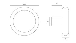 JNF - ÚCHYTKA NA SKLENĚNÉ DVEŘE IN.00.099.V TCO - Titanium měď (2/6)