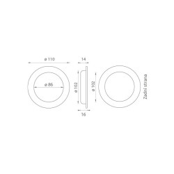 JNF - Zapuštěná mušle IN.16.225.110 BN - Broušená nerez (2/4)