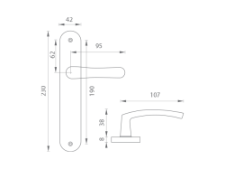 KE - MICHAELA Bílá - PZ otvor pro vložku - klika/klika - 90 mm (5/5)