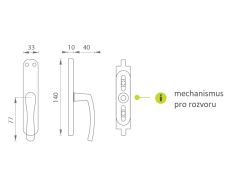 KE - MICHAELA - rozvora Niklová - okenní rozvora s mechanismem (4/4)