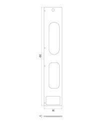 KZ - Frézovací šablona pro montáž závěsu K6200 (2/4)