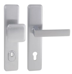 MI - QB SECUR / CLOUD PLUS OCS - Chrom broušený - PZ PLUS s otvorem pro vložku - 72 mm - madlo/klika levá (2/2)