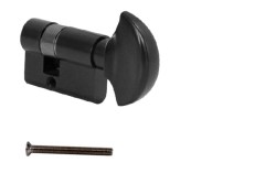 MP - Cylindrická vložka s knoflíkem pro kování na sklo BS - Černá matná - cylindrická vložka s knoflíkem 17 mm / 26K mm (4/6)