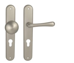 MP - ELEGANT NP - Nikl perla - PZ otvor pro vložku - 90 mm - koule/klika levá (6/7)
