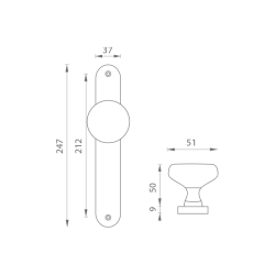 MP - KOULE ELEGANT OLV - Mosaz leštěná lakovaná - PZ otvor pro vložku - 72 mm - koule pevná ks (3/3)