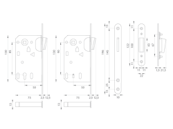 MP - Magnetický zámek 2868 PZ BS 85 BS - Černá matná (2/4)