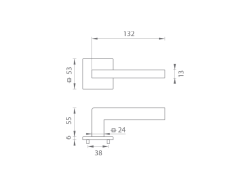 MP - PRIMA - HR SQ6 T - Titan - rozety WC - klika/klika (8/8)