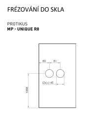 MP - UNIQUE R8 - Protikus k zámku na skleněné dveře BS - Černá matná (3/6)
