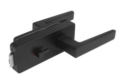 MP - UNIQUE R8 - ZÁMEK na sklo s klikou ERICA  - WC BS - Černá matná