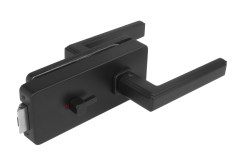 MP - UNIQUE R8 - ZÁMEK na sklo s klikou RAFLESIA  - WC BS - Černá matná