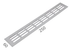 MP - Větrací mřížka 60 x 250 mm F1 - Stříbrný elox - 60 mm - 250 mm (5/8)